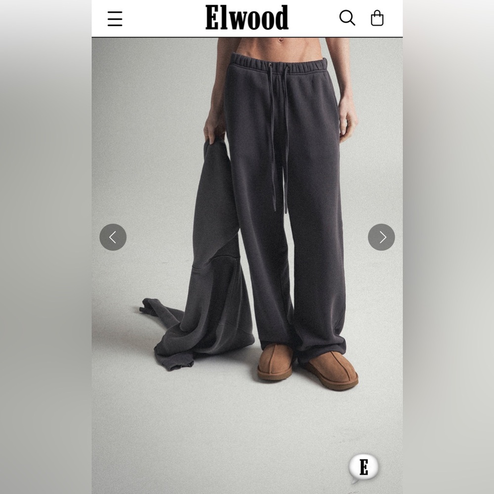 Elwood Core Straight Leg Sweatpant in Vintage Black Sz XS